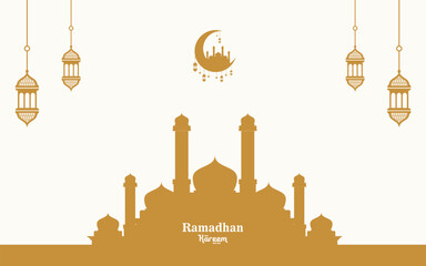 Wall Mural - Flat design Ramadan Kareem Islamic background