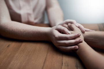 Poster - Youll always have my support. Shot of two people holding hands in comfort.