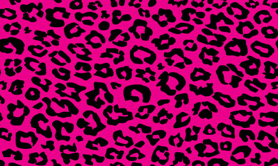 Wall Mural - leopard girl pattern texture repeating seamless pink and black. print