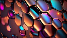 Geometric Copper Abstract Mosaic Background Created With Generative Ai Technology