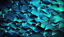 Geometric Silver Teal Blue Abstract Mosaic Background Created With Generative Ai Technology