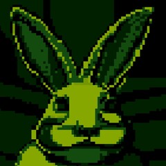 Wall Mural - pixel art of rabbit cartoon