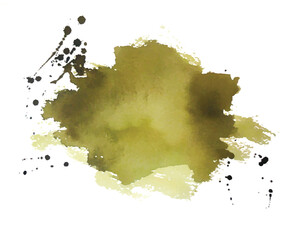 Wall Mural - abstract green watercolor brush stroke texture background