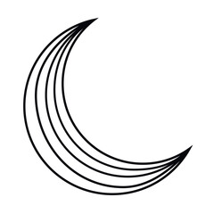 Poster - crescent moon line