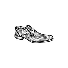 Man shoes fashion casual line art design