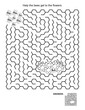 Maze game and coloring page: Help the bees get to the flowers. Answer included.
