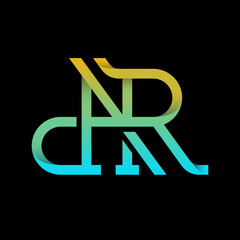 Poster - A R Letter Monogram Logo