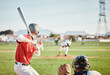 © Malik E/peopleimages.com - Baseball, bat and homerun with a sports man outdoor, playing a competitive game during summer. Fitness, health and exercise with a male athlete or player training on a field for sport or recreation
