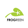 frog green logo design concept