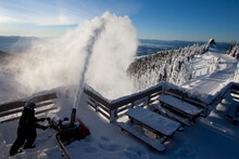 A Man Removes Snow In Whitefish, MT.