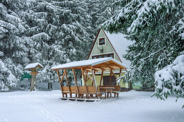 Schöne Winterlandschaft auf den Höhen des Thüringer Waldes bei Floh-Seligenthal - Thüringen - Deutschland