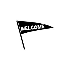 Canvas Print - Flag Welcome icon isolated on white background