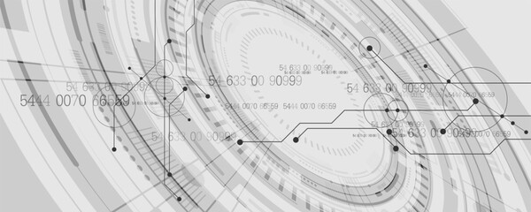Wall Mural - concept abstract white background image of technology and information network communication banner d