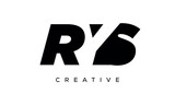 Fototapeta  - RYS letters negative space logo design. creative typography monogram vector