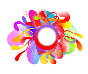 Wall Mural - Abstract Trendy round frame. Shapes, Smooth Round Bubble Forms, Vector Illustration Background