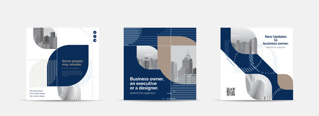 Wall Mural - set square banner template for social media post and web internet ads.vector illustrations.