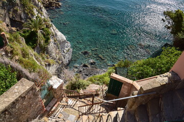 Wall Mural - La mer, vue depuis le haut de Manarola