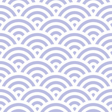 Seamless Pattenr With White And Purple Japanese Design