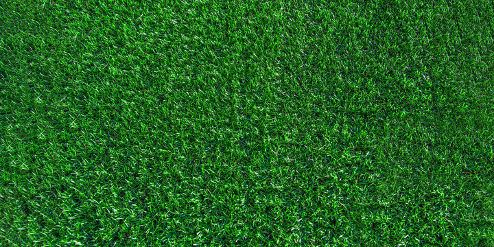 green grass background, banner. turf, soccer field, green grass artificial turf, texture, top view. 