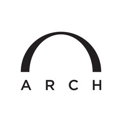 Wall Mural - abstract elements of arch line vector logo, for the construction of doors, windows, buildings and ar