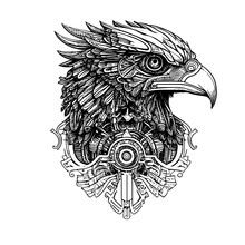 Eagle Head Logo Is A Powerful Symbol Often Associated With Strength, Freedom, And Patriotism. It Is Frequently Used In Sports Teams And Military Insignias