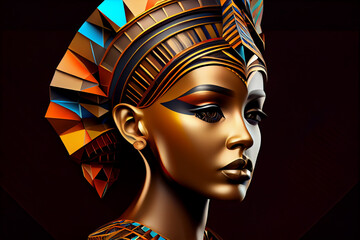 Wall Mural - Beautiful photo Egyptian God Osiris background. Generative AI technology.
