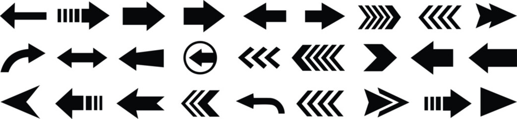 set arrow icons. collection arrows sign. black arrow icon set. arrow. cursor. arrow vector icon. sim