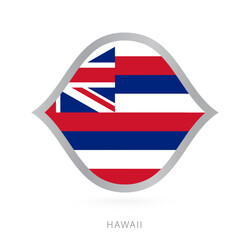 Wall Mural - Hawaii national team flag in style for international basketball competitions.