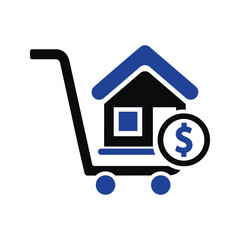 Sticker - online home buying icon