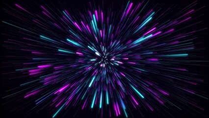 amazing, beautiful and neon lines move endlessly toward the viewer. an explosion of colorful and mon