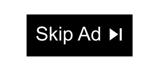 Wall Mural - high resolution transparent skip ad button set. skip ad button for website. skip ads png button. vec