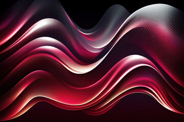 Iridescent colorful wavy background, backdrop, Generative AI