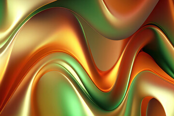 Iridescent colorful wavy background, backdrop, Generative AI