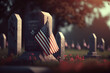 © vvalentine - Memorial Day Emotional Background, grave, ai art illustration