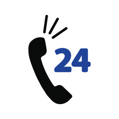 Sticker - 24 hours call support icon