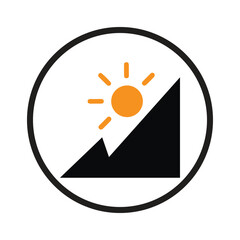 Wall Mural - sunshine weather icon