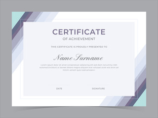 Wall Mural - Modern Certificate Template Vector Design