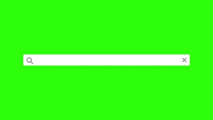 Search Engine Bar Blank Query On Green Screen And Black And White Backgrounds. Internet Searching Engine Line. Web Search