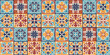 © Anna - Seamless Moroccan mosaic Tile pattern with colorful Patchwork. Vintage Portugal azulejo, Mexican Talavera, Italian majolica Ornament, Arabesque motif or Spanish ceramic Mosaic