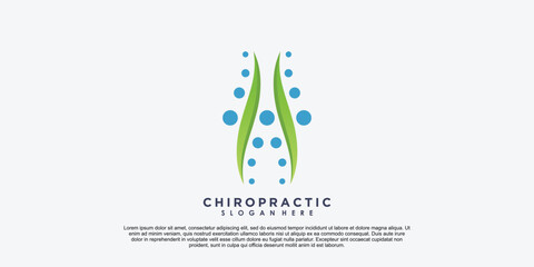 chiropractic logo design with creative concept