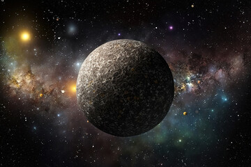 planets in space. fantasy galaxy generative ai background