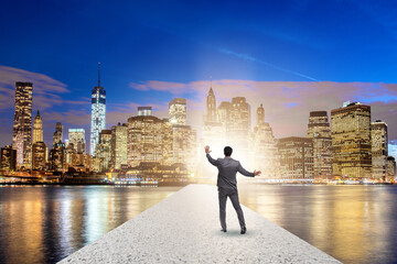 Wall Mural - Businessman in the ambition and determination concept