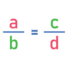 Canvas Print - The proportion chart in mathematics.