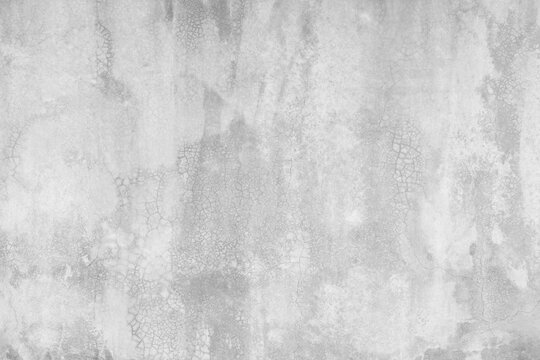 Fototapete - Old wall texture cement dirty gray with black  background abstract grey and silver color design are light with white background.