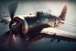 WWII Warplane Attacking in the Air Generative AI
