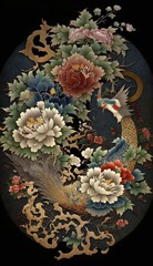 Wall Mural - 4K resolution or higher, traditional Japanese painting. Generative AI Technology