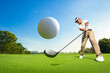 © Paitoon - Motion action of golfer teeing off with drivers.
