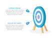 © PixMarket - Target with two arrows, two steps or options infographics