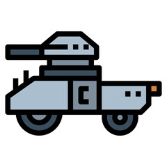 tank filled outline icon style