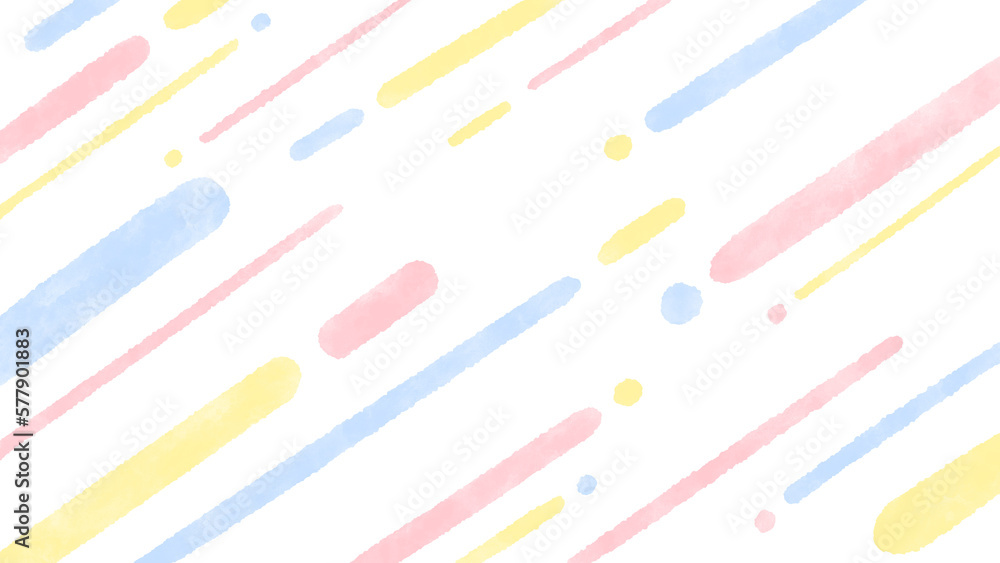 Pop pastel color geometric pattern background Cute hand drawn